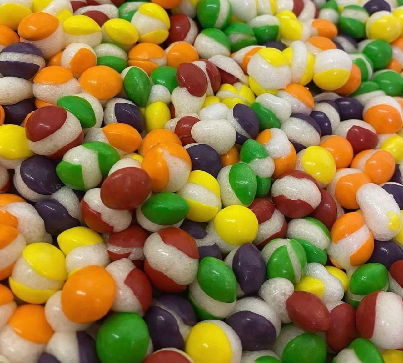 Freeze dried skittles