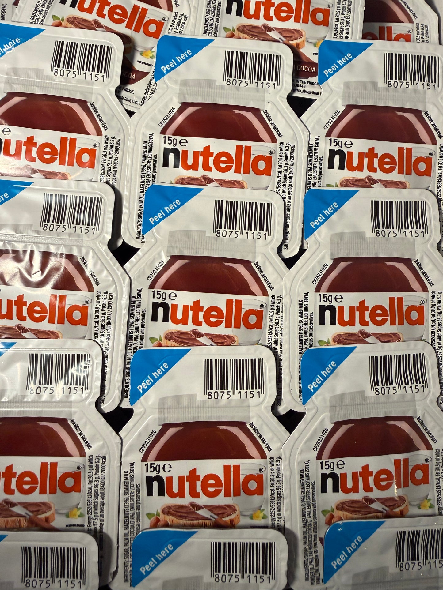 mini nutella pots