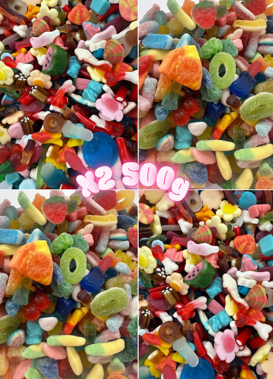 2 500g - PACKED ON LIVE JELLY OR FIZZY CANT BE CUSTOMISED