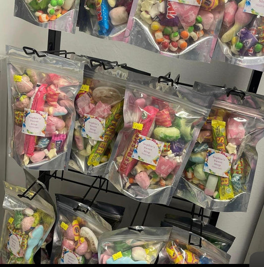 Freeze dried pic n mix includes a chew bar and skittles