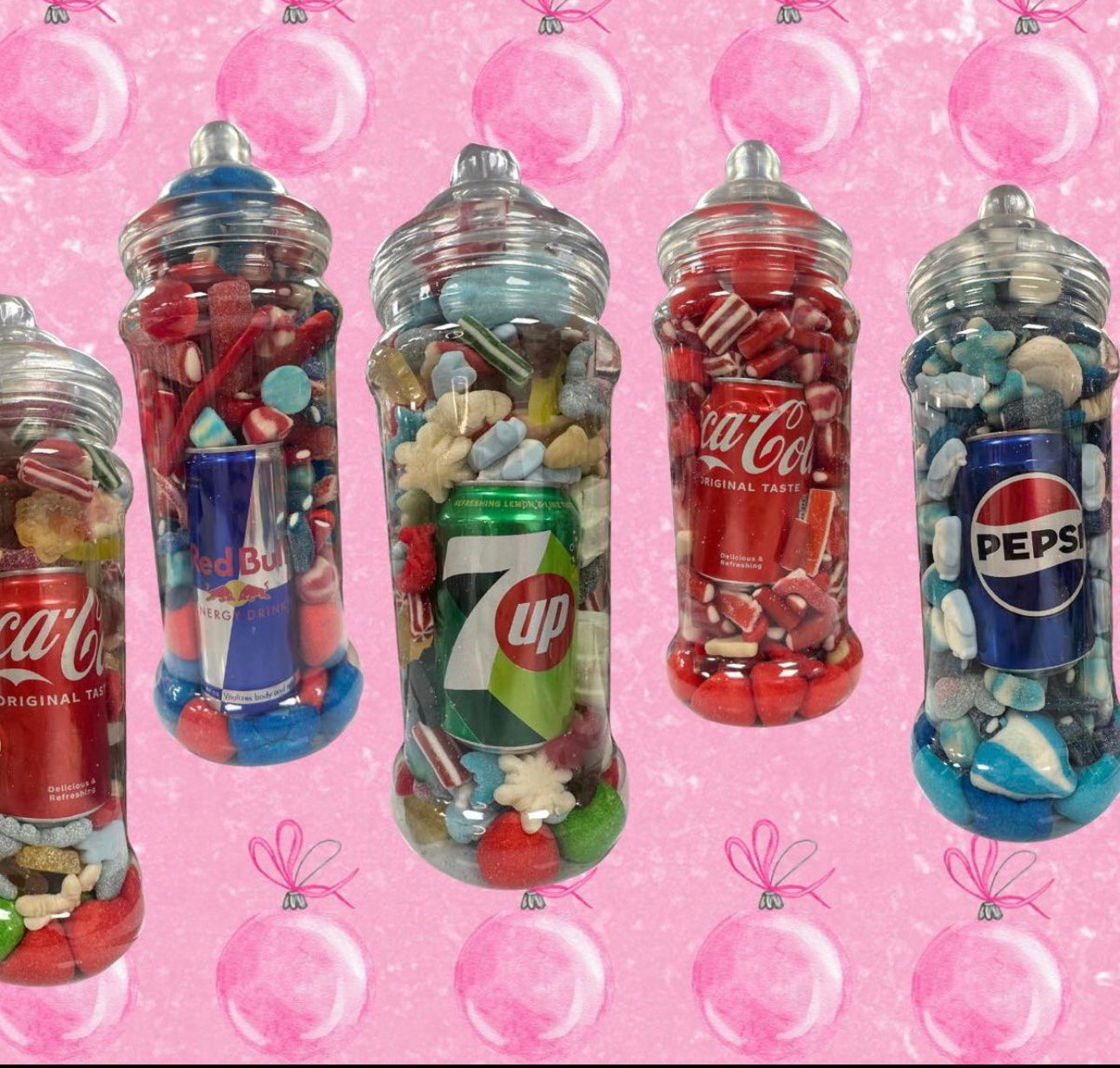 Jar of sweets and can of juice - perfect gift 2.5L